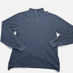 Polo Ralph Lauren Navy Long Sleeve Polo Shirt XLT Tall Classic